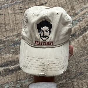 Men's Vintage Y2K Fox Borat Sexytime Beige Movie Promo Adjustable Dat Hat Cap